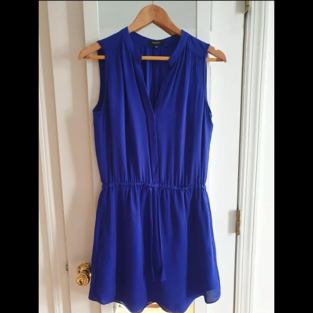 Babaton Royal Blue bennett silk dress